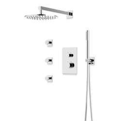 Otella Thermostatic Shower Trim Kit with Hand Shower, Body Jets - Chrome / Wide thumbnail 1