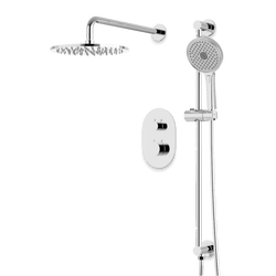 Opera Thermostatic Shower Trim Kit with Hand Shower on Slide Bar - Chrome / Wide thumbnail 1