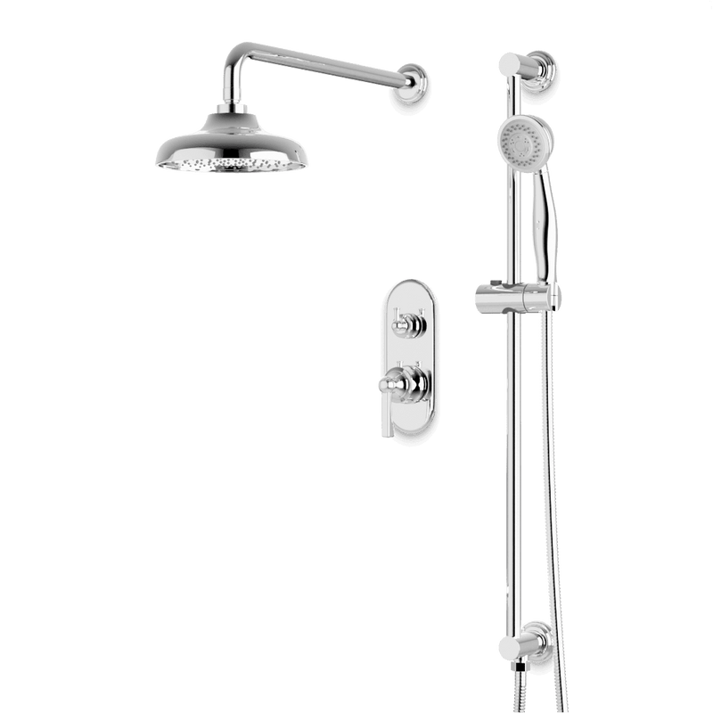 Classic Thermostatic Shower Trim Kit with Hand Shower on Slide Bar - PS136CLCH image 1