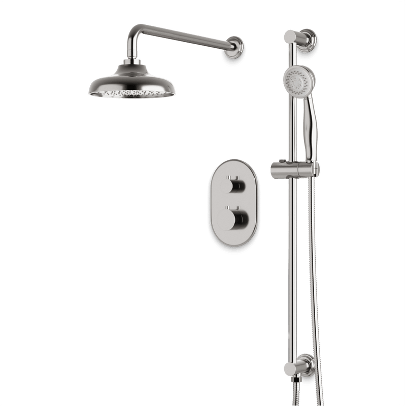 Classic Thermostatic Shower Trim Kit with Hand Shower on Slide Bar - PS136DCLBN image 1