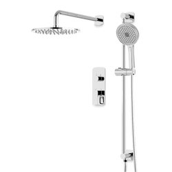 Harmony Thermostatic Shower Trim Kit with Hand Shower on Slide Bar - Chrome / 10" (standard) / Wall Mount thumbnail 1