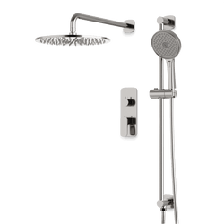Harmony Thermostatic Shower Trim Kit with Hand Shower on Slide Bar - Brushed Nickel / 12" / Wall Mount thumbnail 1