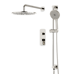Harmony Thermostatic Shower Trim Kit with Hand Shower on Slide Bar - Polished Nickel / 12" / Wall Mount thumbnail 1