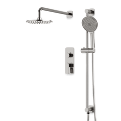Harmony Thermostatic Shower Trim Kit with Hand Shower on Slide Bar - Brushed Nickel / 8" / Wall Mount thumbnail 1