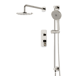 Harmony Thermostatic Shower Trim Kit with Hand Shower on Slide Bar - Polished Nickel / 8" / Wall Mount thumbnail 1