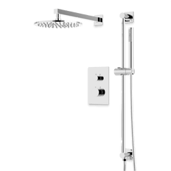 Otella Thermostatic Shower Trim Kit with Hand Shower on Slide Bar - Chrome / Wide thumbnail 1