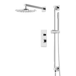 Otella Thermostatic Shower Trim Kit with Hand Shower on Slide Bar - Chrome / Linear thumbnail 1