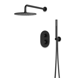 Opera Thermostatic Shower Trim Kit with Hand Shower - Matte Black / Wide thumbnail 1