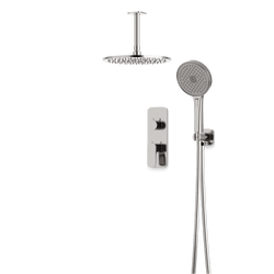Harmony Thermostatic Shower Trim Kit with Hand Shower - Brushed Nickel / 10" (Standard) / Ceiling Mount thumbnail 1