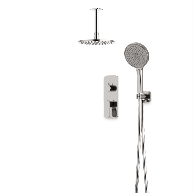 Harmony Thermostatic Shower Trim Kit with Hand Shower - Brushed Nickel / 8" / Ceiling Mount image 1