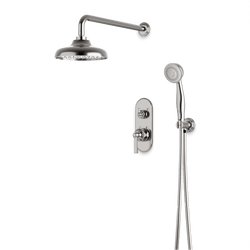 Classic Thermostatic Shower Trim Kit with Hand Shower - Brushed Nickel / Linear thumbnail 1