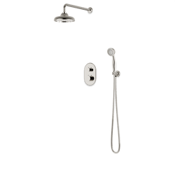 PS140CL - Classic Thermostatic Shower Trim Kit with Wall Mount Shower Head, Hand Held Shower Artos US Polished Nickel 