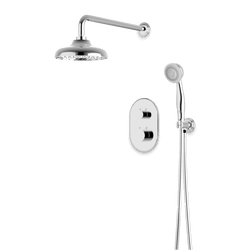 Classic Thermostatic Shower Trim Kit with Hand Shower - Chrome / Wide thumbnail 1