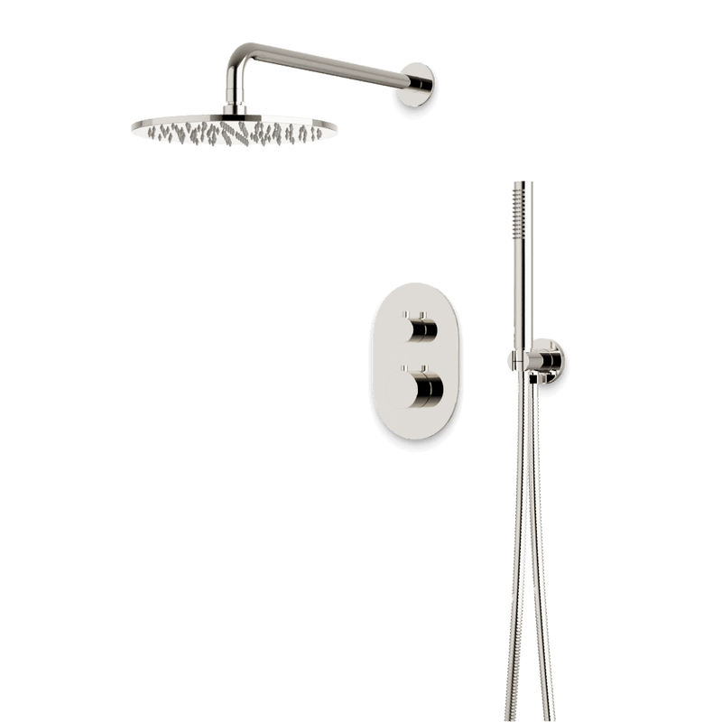 Opera Thermostatic Shower Trim Kit with Hand Shower - Polished Nickel / Wide image 1