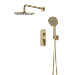 Harmony Thermostatic Shower Trim Kit with Hand Shower - Satin Brass / 10" (Standard) / Wall Mount thumbnail 1