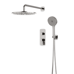 Harmony Thermostatic Shower Trim Kit with Hand Shower - Brushed Nickel / 12" / Wall Mount thumbnail 1