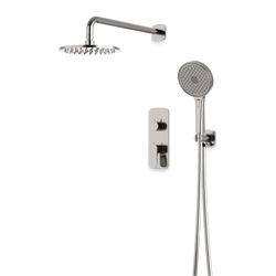 Harmony Thermostatic Shower Trim Kit with Hand Shower - Brushed Nickel / 8" / Wall Mount thumbnail 1