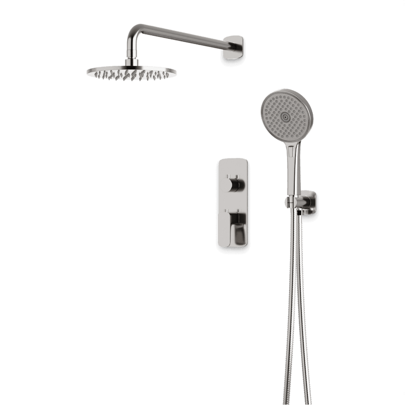 Harmony Thermostatic Shower Trim Kit with Hand Shower - Brushed Nickel / 8" / Wall Mount image 1