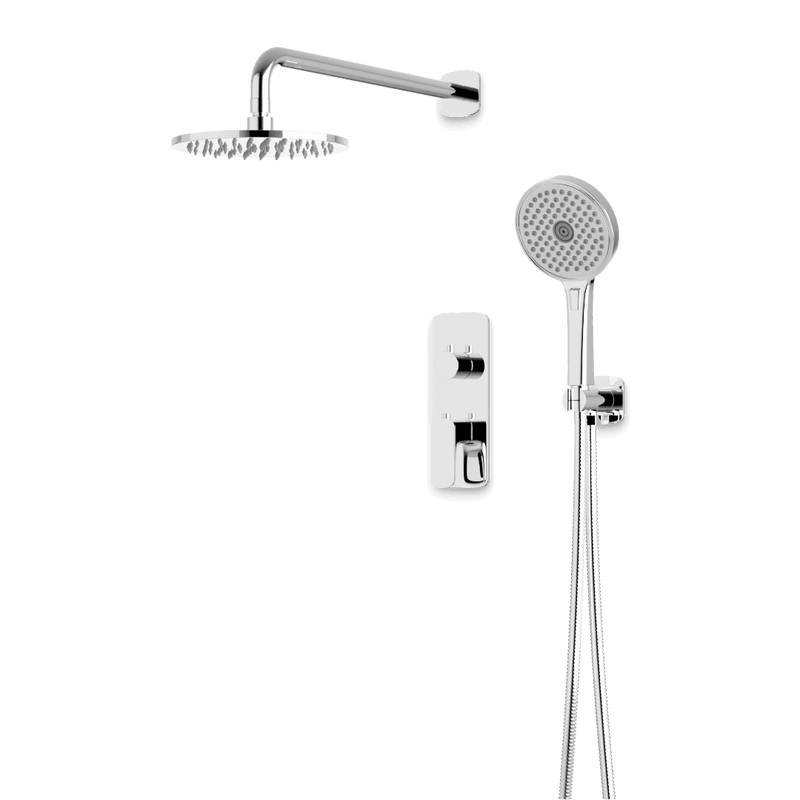 Harmony Thermostatic Shower Trim Kit with Hand Shower - Chrome / 8" / Wall Mount image 1
