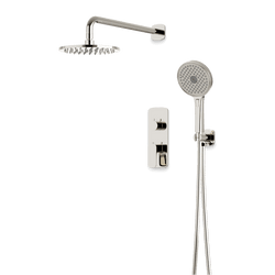 Harmony Thermostatic Shower Trim Kit with Hand Shower - Polished Nickel / 8" / Wall Mount thumbnail 1