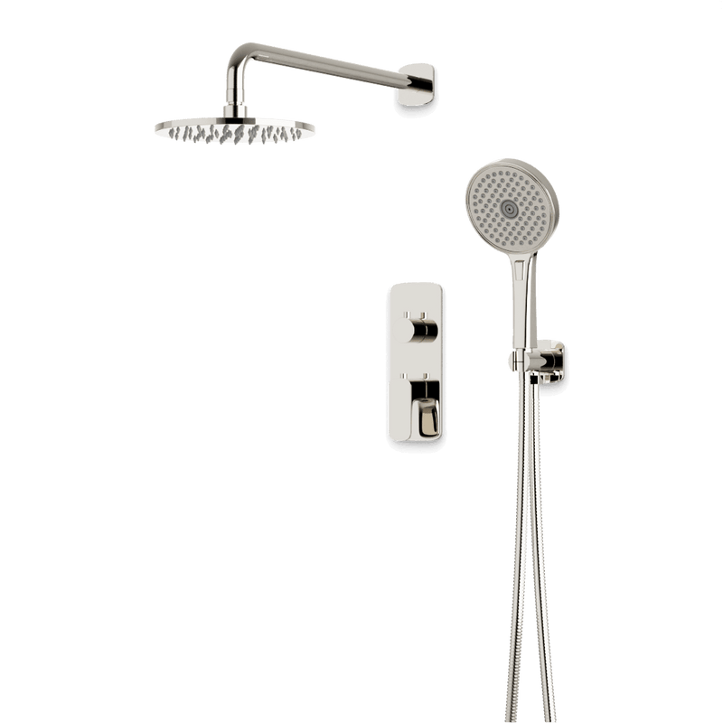 Harmony Thermostatic Shower Trim Kit with Hand Shower - Polished Nickel / 8" / Wall Mount image 1