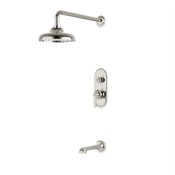 Classic Thermostatic Shower Trim Kit with Tub Filler - Polished Nickel / Linear thumbnail 1