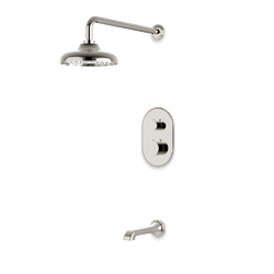 Classic Thermostatic Shower Trim Kit with Tub Filler - Polished Nickel / Wide thumbnail 1