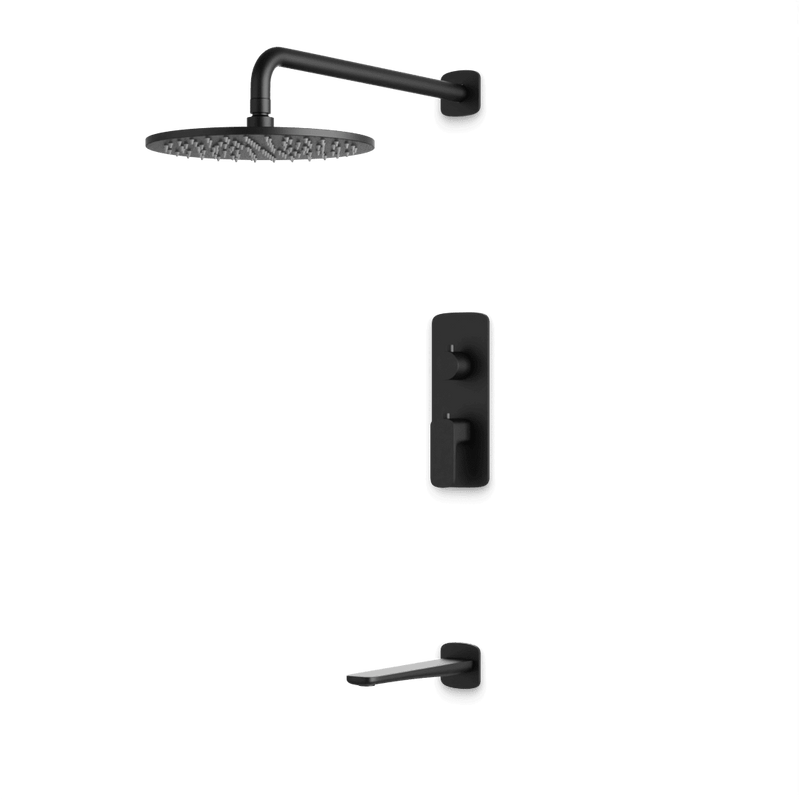 Harmony Thermostatic Shower Trim Kit with Tub Filler - Matte Black / 10" (standard) image 1