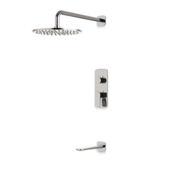 Harmony Thermostatic Shower Trim Kit with Tub Filler - Brushed Nickel / 10" (standard) thumbnail 1