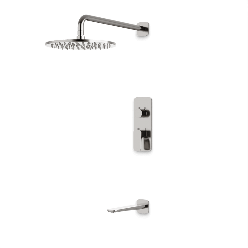 Harmony Thermostatic Shower Trim Kit with Tub Filler - Brushed Nickel / 10" (standard) image 1