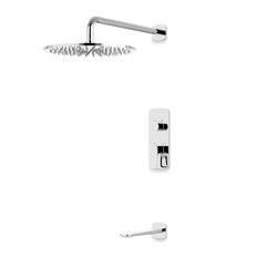 Harmony Thermostatic Shower Trim Kit with Tub Filler - Chrome / 12" thumbnail 1