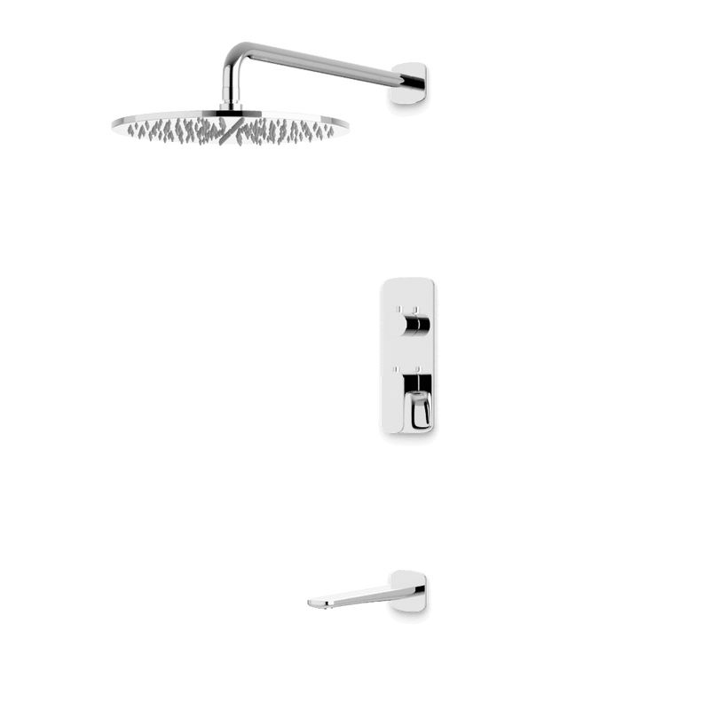 Harmony Thermostatic Shower Trim Kit with Tub Filler - Chrome / 12" image 1