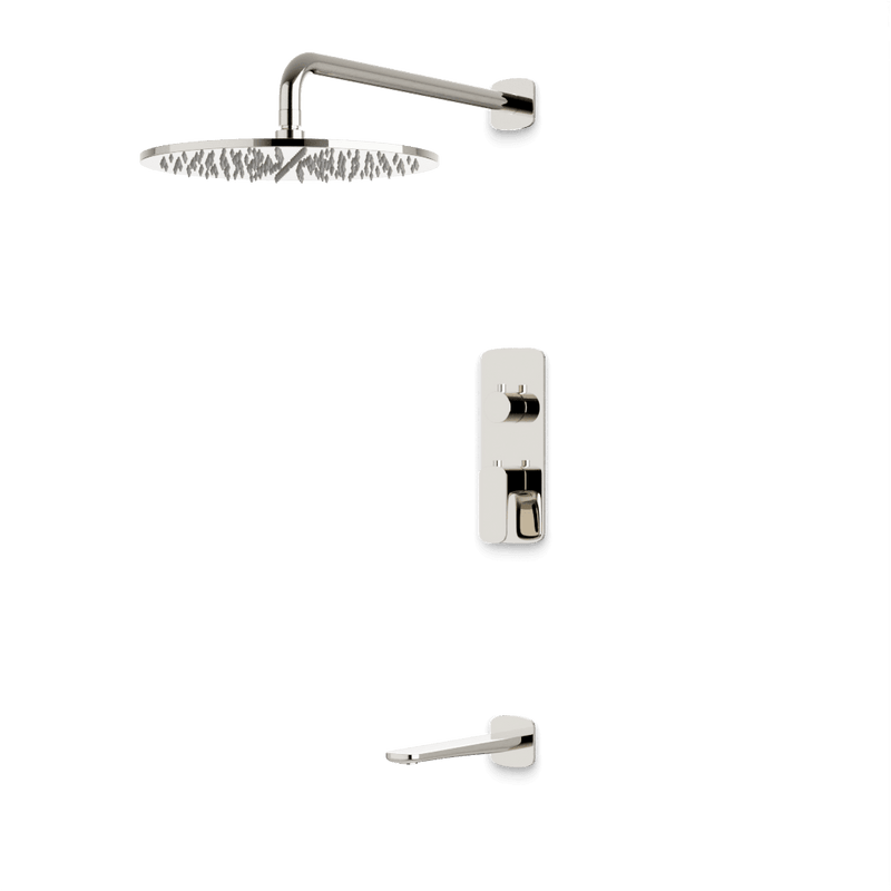 Harmony Thermostatic Shower Trim Kit with Tub Filler - Polished Nickel / 12" image 1