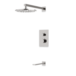 Otella Thermostatic Shower Trim Kit with Tub Filler - Brushed Nickel / Wide thumbnail 1