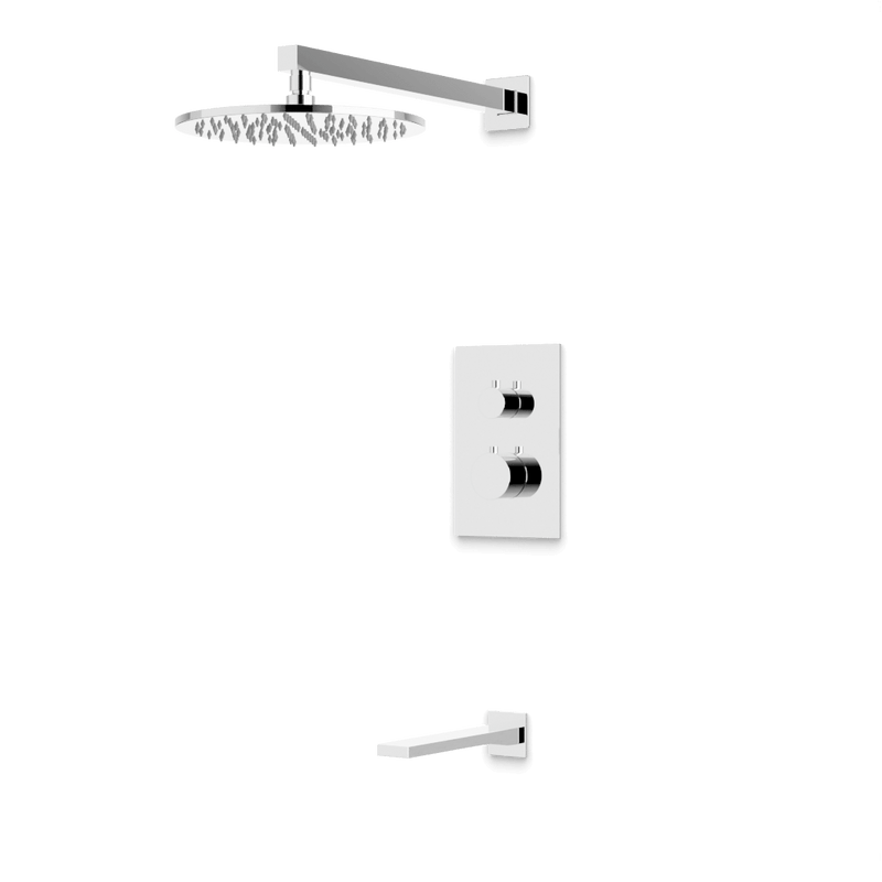 Otella Thermostatic Shower Trim Kit with Tub Filler - Chrome / Wide image 1