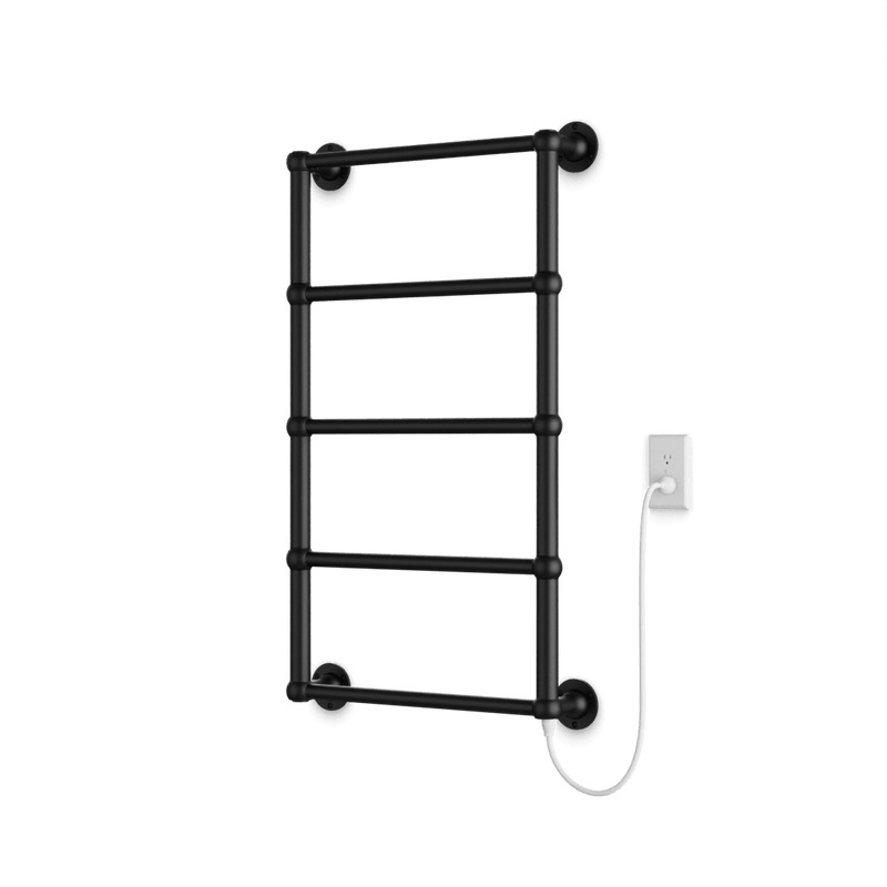 Empire 36" x 22" Plug-In Heated Towel Rail - Matte Black image 1