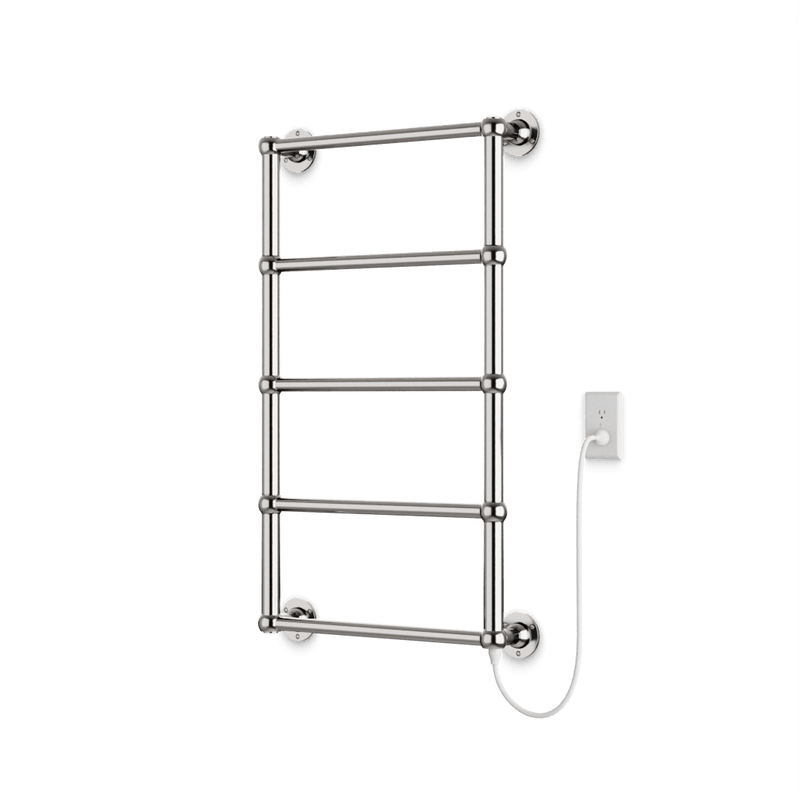 Empire 36" x 22" Plug-In Heated Towel Rail - Brushed Nickel image 1