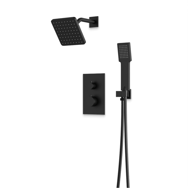Otella Thermostatic Shower Trim Kit with Hand Shower - Matte Black image 1