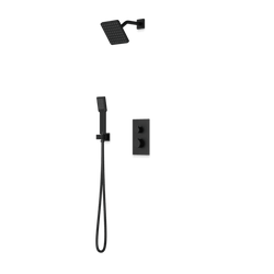 TS071 - Trova Square Thermostatic Shower Trim Kit with Hand Held Shower Artos US Matte Black