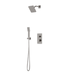 TS071 - Trova Square Thermostatic Shower Trim Kit with Hand Held Shower Artos US Brushed Nickel