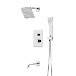 Otella Thermostatic Shower Trim Kit with Hand Shower and Tub Filler - Chrome thumbnail 1