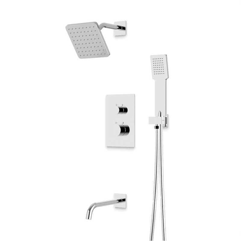 Otella Thermostatic Shower Trim Kit with Hand Shower and Tub Filler - Chrome image 1