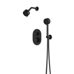 Opera Thermostatic Shower Trim Kit with Hand Shower - Matte Black thumbnail 1