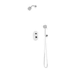 Round Thermostatic Shower Trim Kit with Hand Held Shower Artos US Chrome 