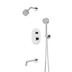Opera Thermostatic Shower Trim Kit with Hand Shower and Tub Filler - Chrome thumbnail 1