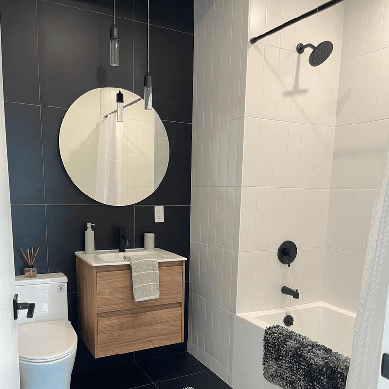 Round Pressure Balance Tub / Shower Trim Kit with Rain Head Artos US 