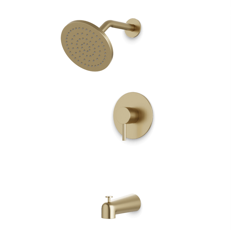 Opera Pressure Balance Tub / Shower Trim Kit - Satin Brass image 1