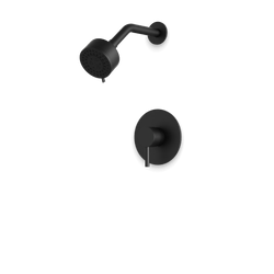 Opera Pressure Balance Shower Trim Kit with Multifunction Shower Head - Matte Black thumbnail 1