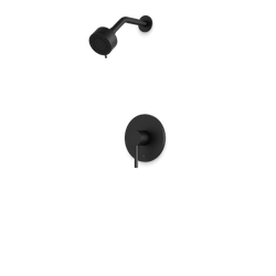 Round Pressure Balance Shower Trim Kit Artos US Matte Black 