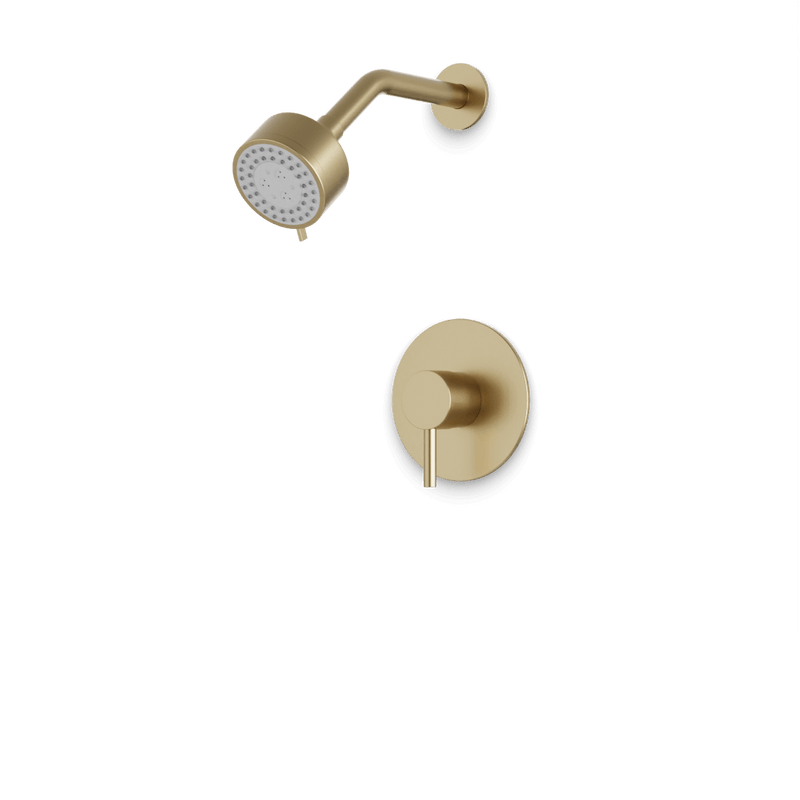 Opera Pressure Balance Shower Trim Kit with Multifunction Shower Head - Satin Brass image 1
